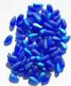 50 5x10mm Transparent Matte Sapphire AB Drop Beads